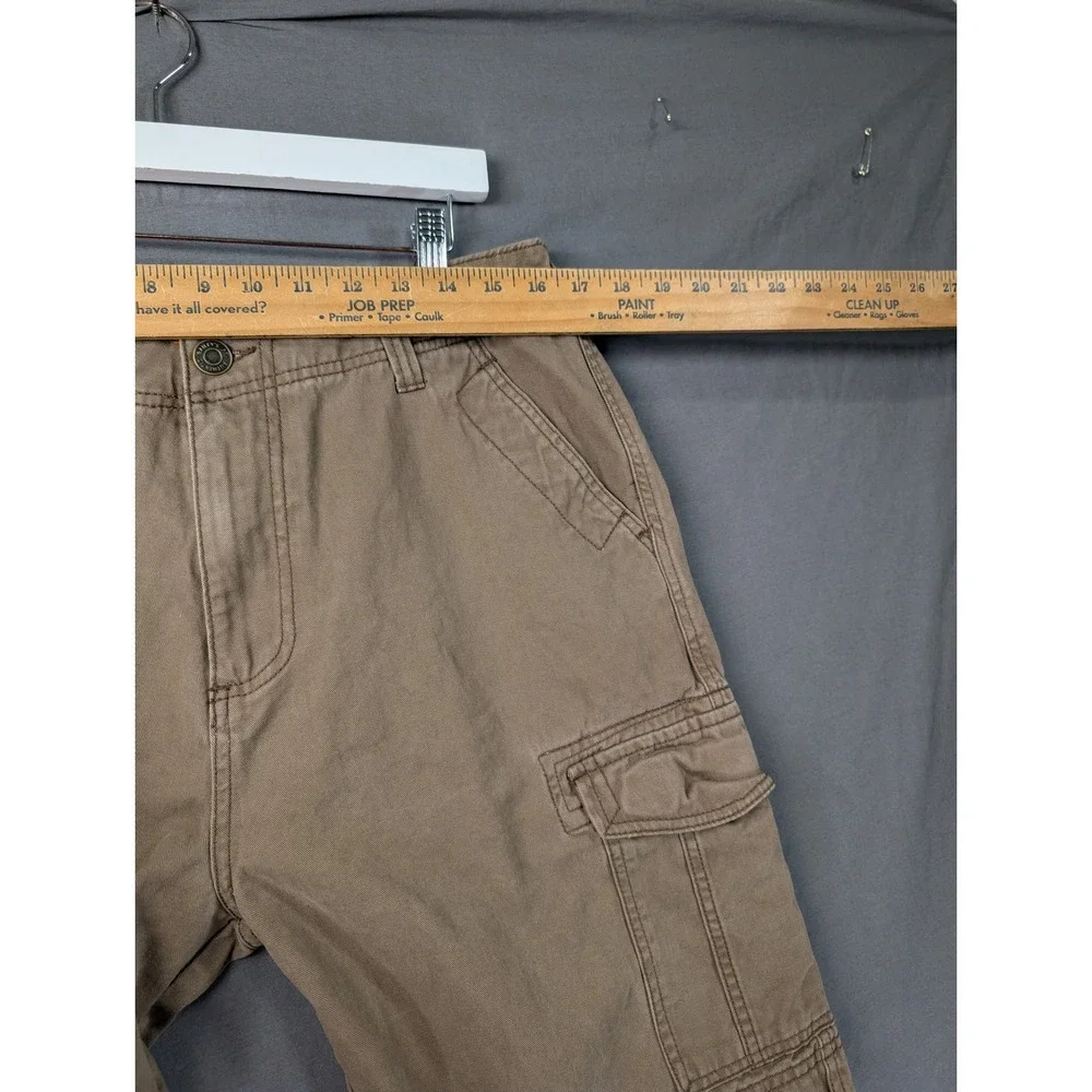 Bailey's Pt Mens Vintage Utility Cargo Shorts Brown Size 32 Cotton